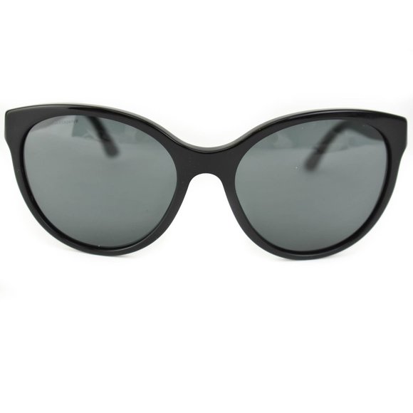 VERSACE "Greca": Black, "Meandros" & Gold Logo Sunglasses (mq) - Picture 4 of 10